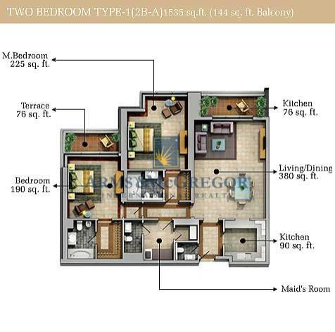 two bedroom type 1